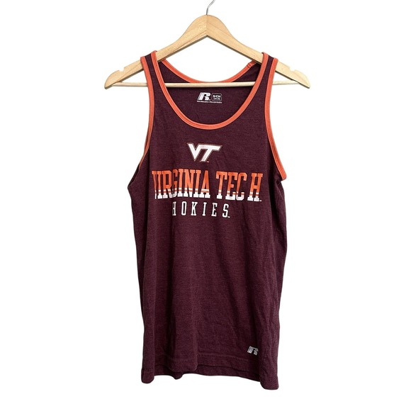 Russell Athletic Other - Russell Athletic Virginia Tech Hokies Mens Small Maroon Orange Tank Top Graphic